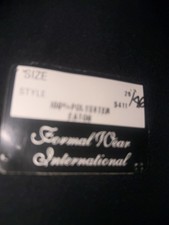 Formal Wear International Men  s Black One Button Satin Shawl Lapel Tuxedo Jacket