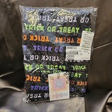 NWT LulaRoe OS Halloween 2020 Trick Or Treat Leggings -Black Gray Background TC2