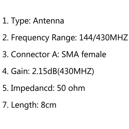 1Pcs Antenna HH-S518+ Dual Band 144/430MHZ SMA Female For Kenwood UV5R Radio U9 - Zdjęcie 6 z 6