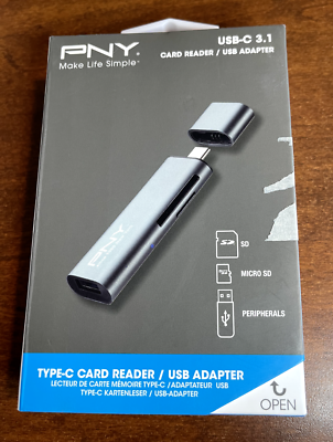 PNY USB 3.1 Type-C Card Reader / USB Adapter - P-CRMUS3A-BX for 
