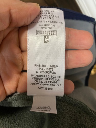 Patagonia Herren leichte Synchilla Weste grau Gr. XL Full Zip Fleece - Bild 8 von 10