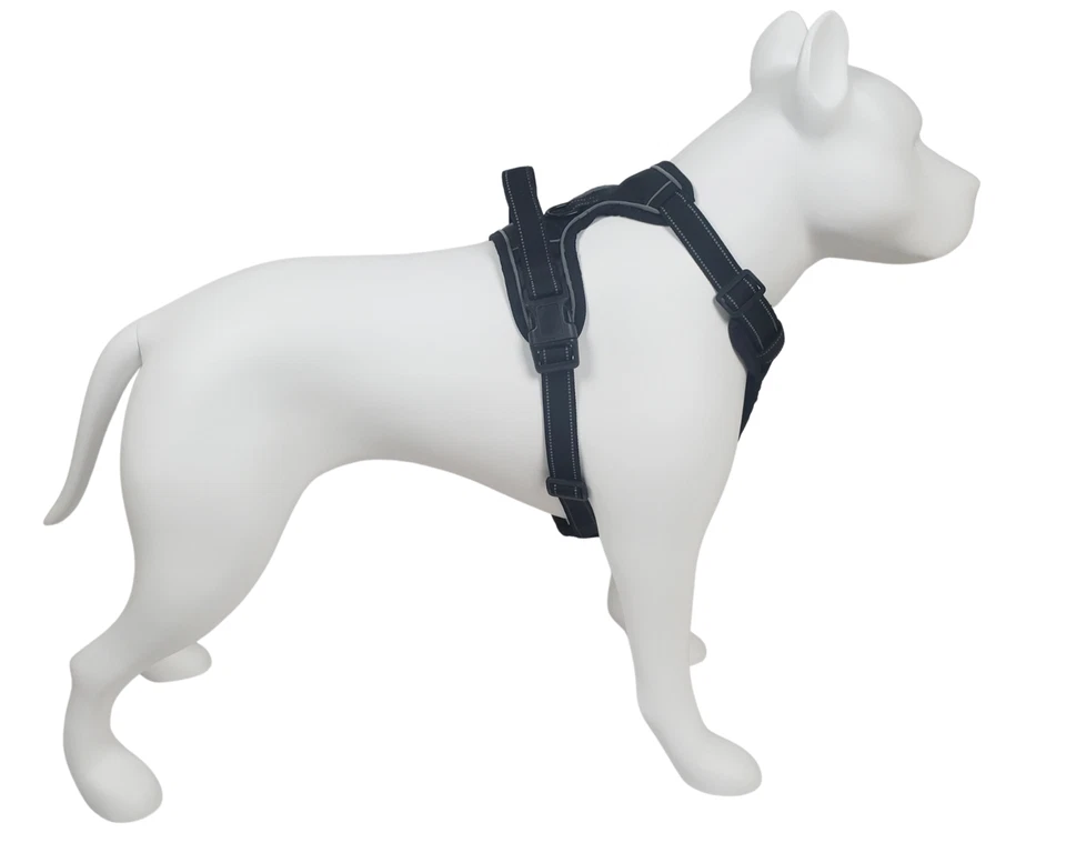 No Pull Dog Pet Harness Adjustable Control Vest Dogs Reflective Large XL Black - Image 4 of 4