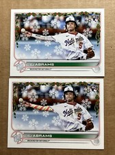 CJ Abrams 2022 Topps Holiday Base & Candy Cane Sleeve Baseball Cards. RC