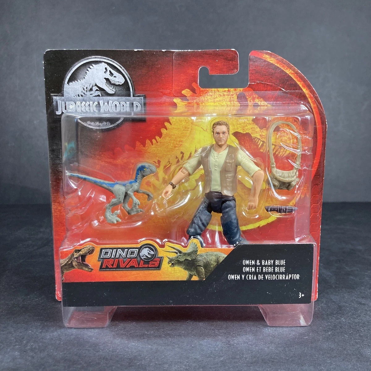 Jurassic World Dino Rivals Owen Baby Velociraptor Blue Action Figures SEALED