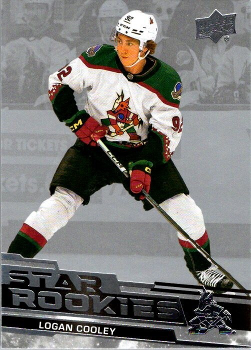 Logan Cooley 2023-24 Upper Deck Star Rookies Base #3 - Coyotes (3 CARDS)