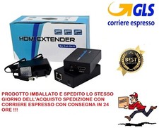 HDMI EXTENDER ETHERNET CAVO DI RETE LAN OVER CAT5E CAT6 60 METRI HDMI 3D 1080P