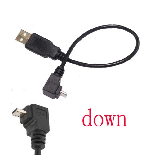 USB 2.0 A Male to Left Right 90 degree Angle Micro Usb Cable For Phone Samsung - Picture 2 of 5
