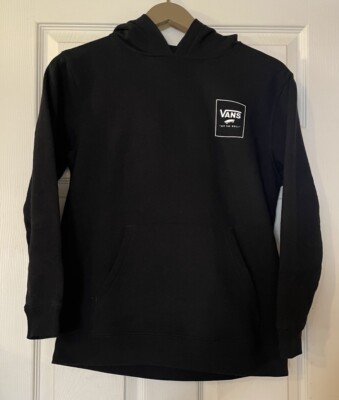 Vans Off The Wall Checkerboard Flames Hoodie Sweatshirt- Black, Large, Excellent