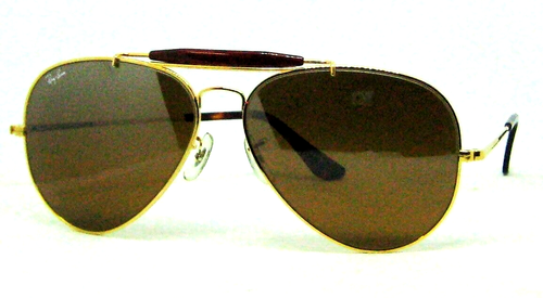 Ray-Ban USA NOS Vintage 80s B&L Aviator Tortuga TGM Outdoorsman New Sunglasses - Picture 5 of 17