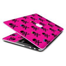 Skin Wrap for MacBook Pro 15 inch Retina Girl Bow skulls feminine pink