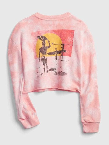 New Endless Summer Teen Girls Size 12 (XL) Tie Dye Crop L/S Shirt Surfing Film - Picture 2 of 3