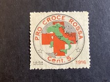 ICOLLECTZONE Italy 1916 Red Cross Stamp VF hinged