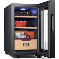 Humidor de Puros Estantes de Madera de Cedro Español Enfriamiento Eléctrico Rápido 150 Capacidad