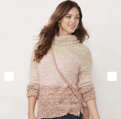 LC Lauren Conrad | Popo Strp Turtleneck Cedar NWT size XXL