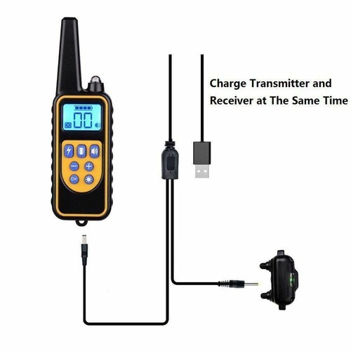 3 Dogs Waterproof Dog Electric Shock Training Bark Collars Rechargeable Remote - Picture 4 of 11