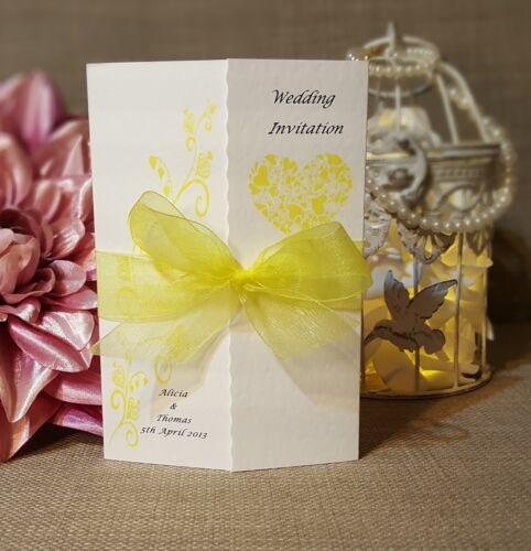 Wedding Invitations - Day Or Evening - Personalised Gatefold -with Envelopes - Picture 19 of 30