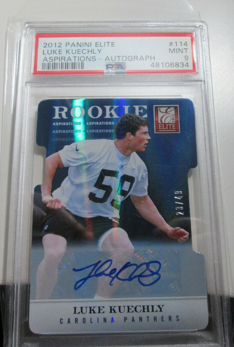 Luke Kuechly Panini Elite #114 Aspirations-Autograph