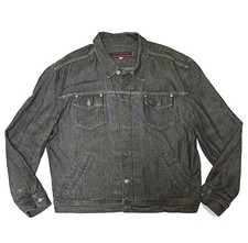 Vintage Guess Denim Jacket In Black Late 90’s Y2K Hip Hop USA Made Mens SZ 3XL