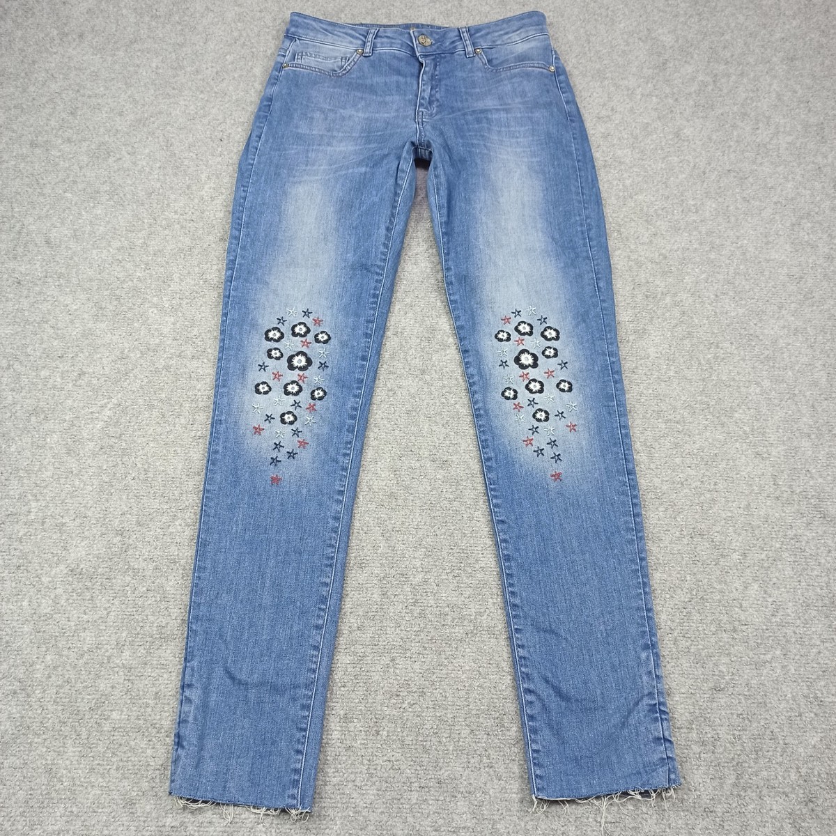 Desigual Womens Cropped Jeans W28 Blue Skinny Slim Ankle 7/8