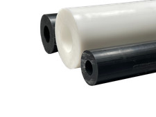 Kunststoff POM Hohlstab Rundrohr Ringe AD 20-50mm L=10-95 mm schwarz, natur/weiß