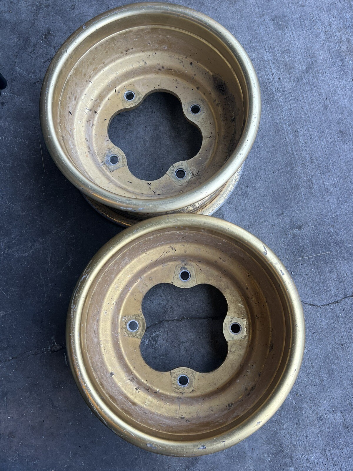 1986 1987 HONDA TRX250R FRONT WHEELS RIMS TIRES HUB AXLE HIRATA JAPAN