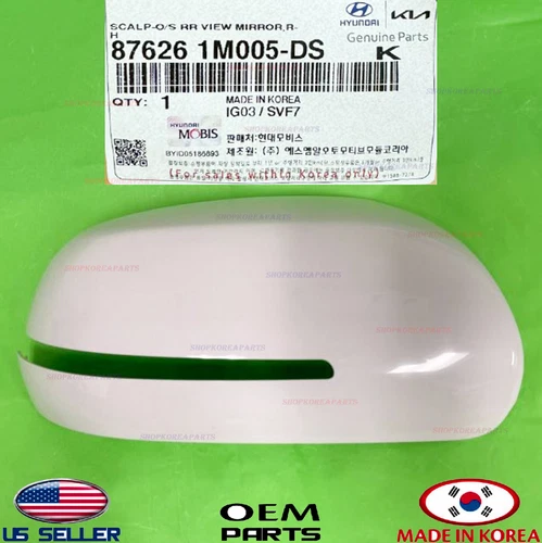 Genuine Mirror Cover Cap Unpainted RIGHT Passenger Side OEM Kia Forte 2010-2013