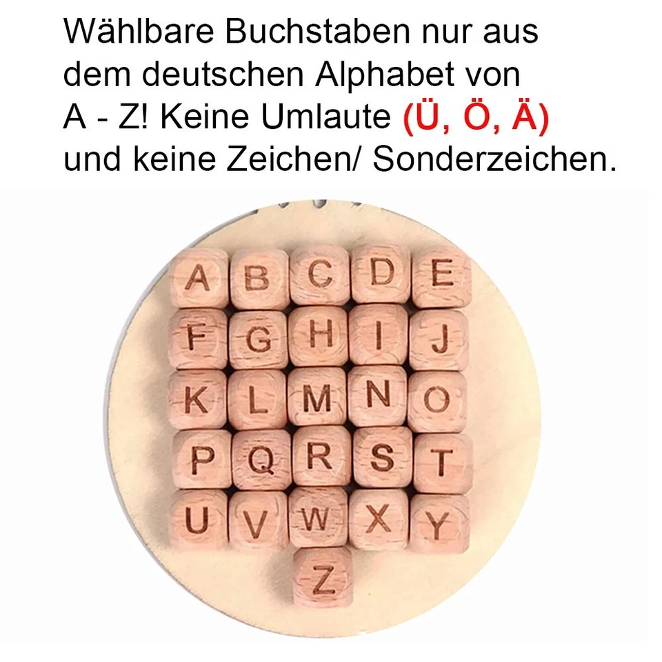 Schnullerkette mit Namen Blume aus Silikon Natur Holz Junge & Mädchen Geschenk ♥ - Bild 2 von 4