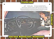 Metal Sign - 1960 Chrysler Imperial With Car Phone- 10x14 Inches Metal Sign - 1960 Chrysler Imperial With Car Phone- 10x14 Inches