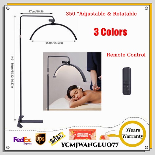 Eyelash LED Floor Light Lash Extension Beauty Half Moon Lamp w/ Remote Control