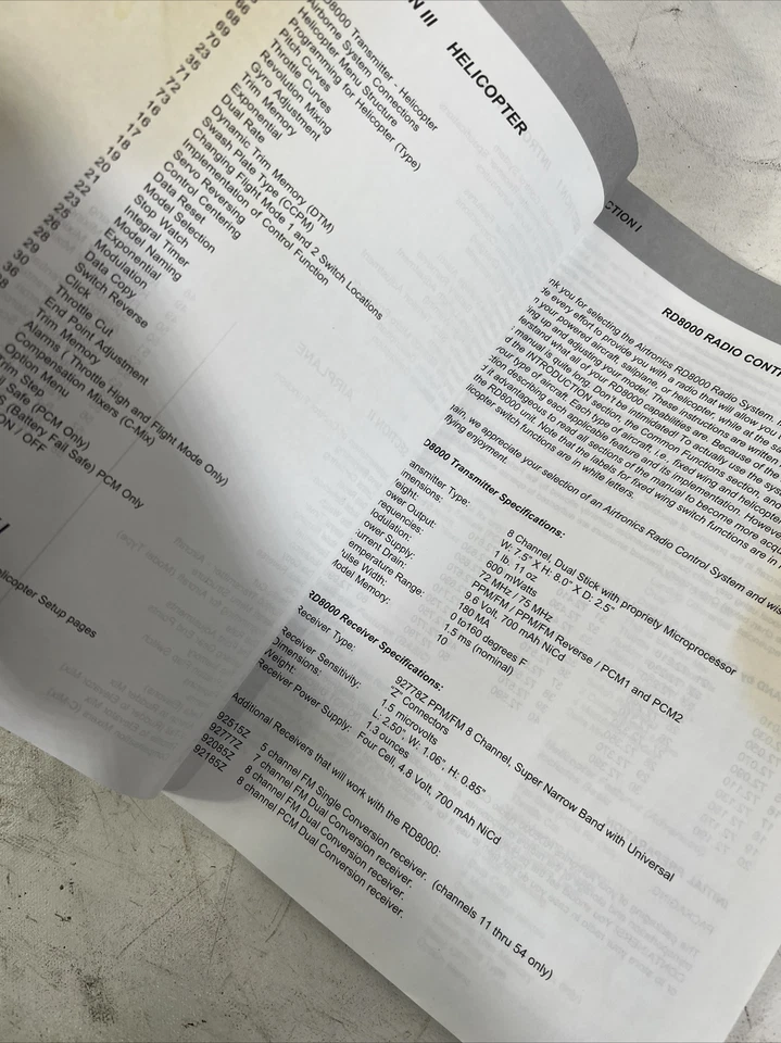 Airtronics RD800 RC  Transmitter Instruction Manual - Image 4 of 4