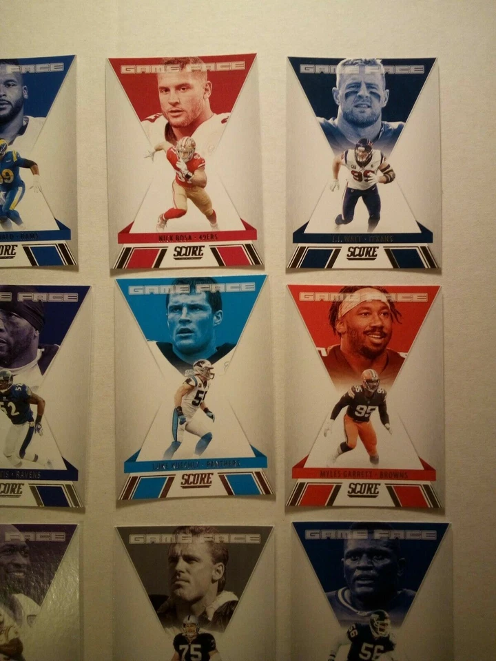 Lote de 15 tarjetas Score Football Game Face 2021 Foto 3 de 4