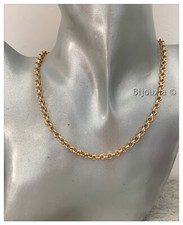 Chaîne Maille Jaseron 45CM En Plaqué Or 18 Carats 750/1000 Bijoux Femme