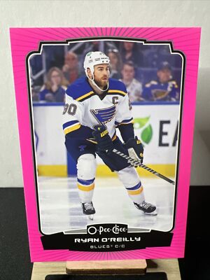 2022-23 UD O-Pee-Chee OPC Base Neon Pink #133 Ryan O'Reilly 16/75 Blues Captain