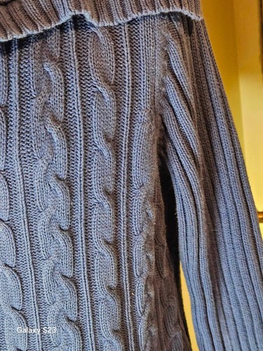 Liz & co Women's Sweater Long Sleeve Cable Knit XL Pocket Chunky - Picture 5 of 11