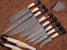 Eye Catching Custom Made Damascus Steel Professional Kitchen Knife set-DB-0109-8