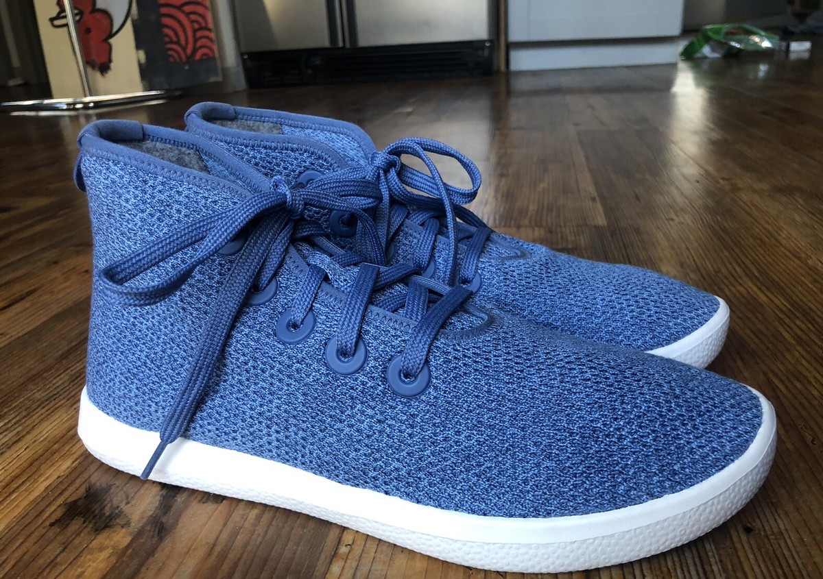 Allbirds TT Tree Toppers Blue Knit High Top Sneakers Men  display picture 3