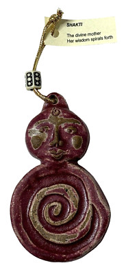 Shakti The Divine Mother Pottery Ornament Artisan Made Marked