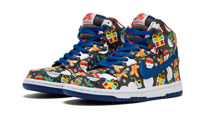 Nike YOUTH Dunk High SB QS (GS) UGLY SWEATER SIZE 5.5Y, FITS 