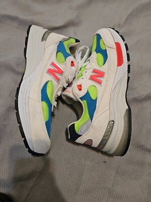 ‎٩( ᐛ )و New Balance 992 Shoe Mens Size 9 White Neon Watermelon
