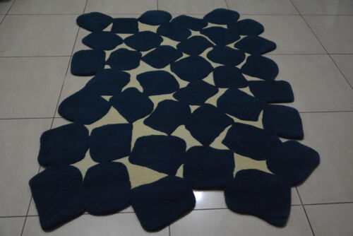 Tapis de sol en laine touffeté indien moderne personnalisé sur mesure fait main Hali - Photo 1/2