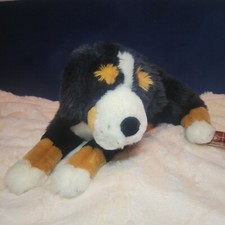 Steiff 22 Bernese Mountain Dog Plush by American Kennel Club. Red AKC collar.