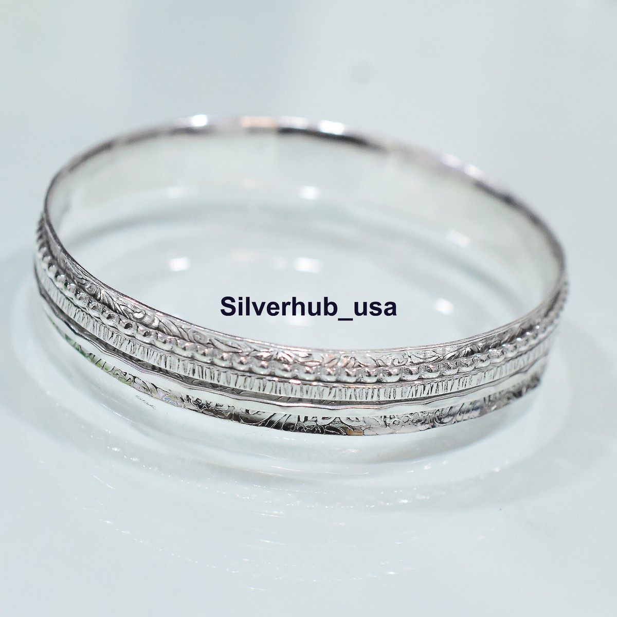 Bangle 925 Sterling Silver Handmade Jewelry Bangle All Size