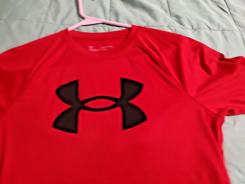 Under Armour Youth Red UA Big Logo Short Sleeve Shirt Youth XL Pullover - Bild 3 von 13