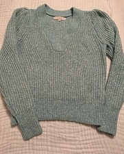 Loft Mint Green V Neck Sweater Sz Sm