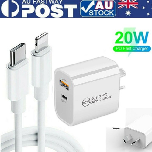 20W DUAL USB-C Type C Fast Wall Charger Adaptor QC3.0 For Android iPhone iPad AU - Picture 15 of 17
