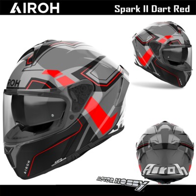 CASCO INTEGRALE STRADALE AIROH SPARK II DART RED ECE 22.06