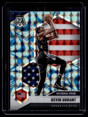 2021-22 Panini Mosaic Blue Reactive Kevin Durant A1 Brooklyn Nets