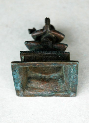 Bronze-Figur Miniatur Indien 18. Jahrhundert Beter mit Axt Selten alte Sammlung - Bild 6 von 6