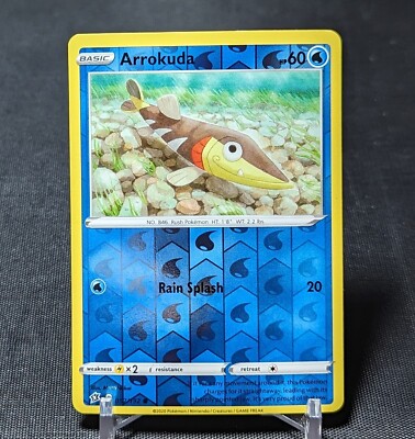 Arrokuda Common Reverse Holo Rare Water Pokemon TCG Rebel Clash Card 052/192