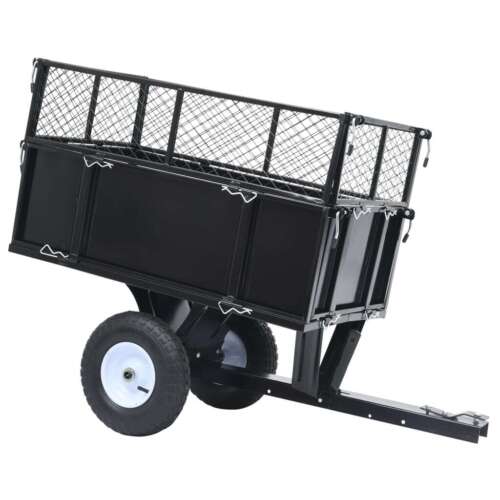 vidaXL Tipping Trailer for Lawn Mower 150 kg Load - Picture 1 of 10